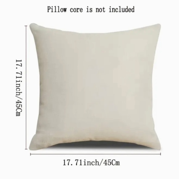 NEW SPRING/EASTER FLOWERS & WATERING CAN HELLO SPRING LINEN PILLOW COVER 17.7" - Picture 2 of 5